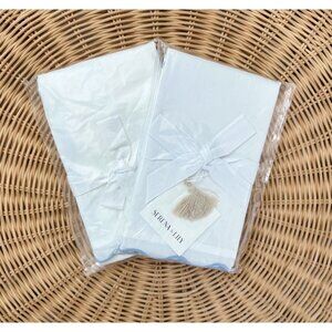 NEW Serena & Lily Wave Percale Standard Pillow Shams (Set of 2)-Coastal Blue